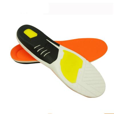 China Breathable Mesh +PU+JEL+TPU Color Sports Sneaker Arch Support Durable Orange Shock Absorption Breathable Insole for sale