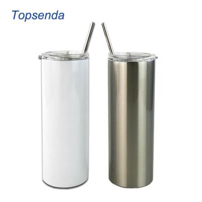 China USA Stocked 20 Oz Sublimation Blanks Stainless Steel Upright Tumblers Double Wall Coffee Mug Insulated Tumblers for sale