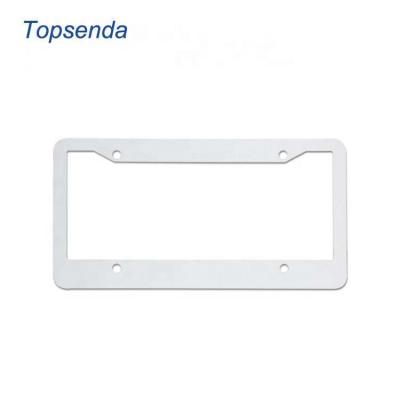 China White Aluminum Sublimation Plate Sublimation Car Blank License Plate Frame for sale