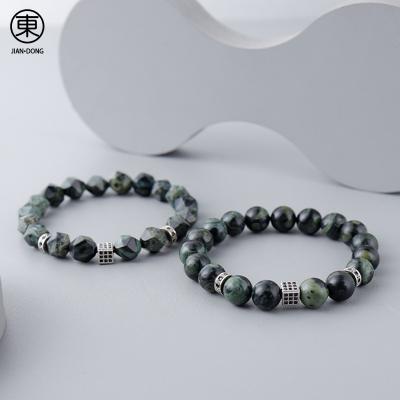 China S0638 CLASSIC JIANDONG 2022 most popular jewelry factory wholesale natural stone bead bracelet malachite green bracelets for men for sale