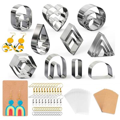 China FASHIONABLE 124pcs Stainless Steel Cookie Cutter Set For Clay Earring Making for sale