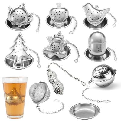 China Novelty Top Grade Novel in Design Stainless Steel #304 Tea Strainer Tea Filter Tea Infuser for sale