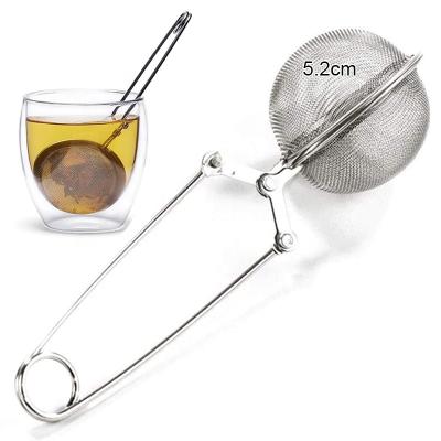 China Good Viable Factory Price 5.2cm Stainless Steel Tea Strainer Metal Tea Filter Tea Infuser for sale