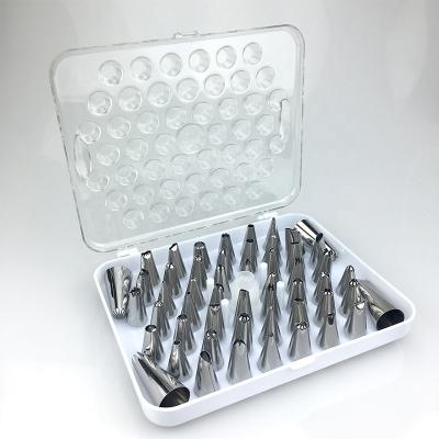 China Sustainable Top Selling 53pcs Cake Tools Decorating Tip Set Stainless Steel Cake Nozzles Set for sale