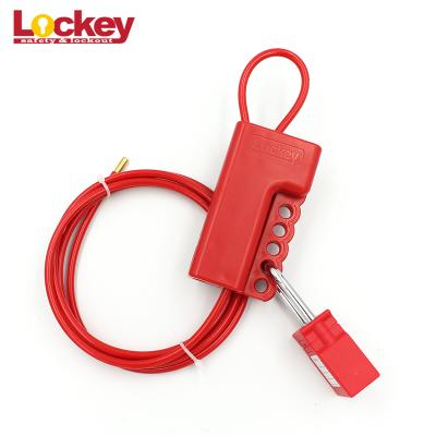 China Masterlock Universal Cable Lockout Adjustable Safety Wire Lock Security Cable Lockout with Diameter 3.2mm Length 2.4m for sale