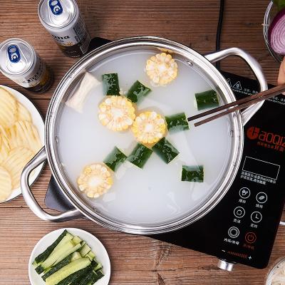 China Sustainable Hotel Restaurant Cookware, Sauce Pot, Stew Pan Brazier Stainless Steel Hot Pot Pan Cooking Pan With Lid for sale