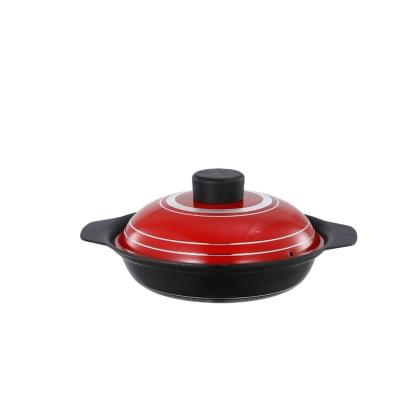 China 31Cm Aluminum Alloy Soup Pot Viable Japanese Non-stick Coating Cooking Hot Pot for sale