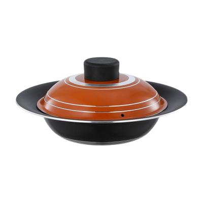 China Three-Layer Shallow Workable Pan Aluminum Alloy Soup Non-Stick High Quality Inferior Compound Pot Factory Outlet and All-season Pot Stock for sale