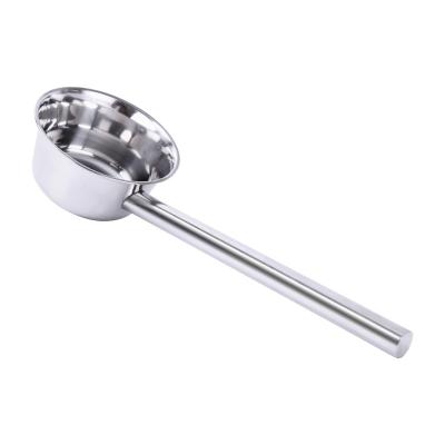 China Sustainable Kitchen Tools Durable Flexible Sharing Restaurant Equipment Pocket Spoon Stainless Steel Dipper With Long Handle for sale