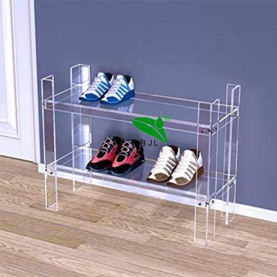 China Adjustable Custom Home Furniture Acrylic Shoe Box (Other) Shoe Display Rack Shelf for sale