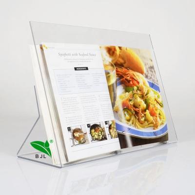 China Acrylic Restaurant Hotel Supplies Customized Acrylic Menu Holder Stand for sale