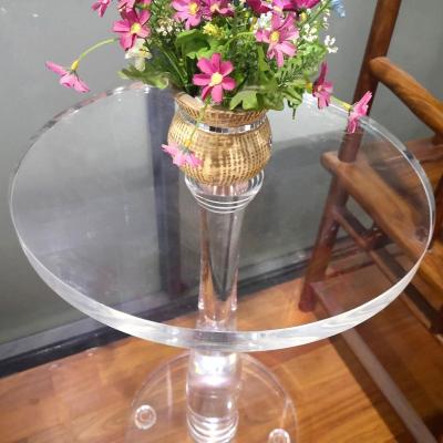 China Contemporary hot sell cocktail table tea table simple transparent furniture round acrylic bar table for sale