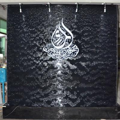 China Traditional Chinese Customized Indoor Waterfall Fountain Water Wall Design For Room Screen Divider for sale