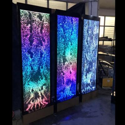 China Water bubble and colorful light hotel/office/restaurant decoration led acrylic decorative RGB water bubble wall room divider for sale