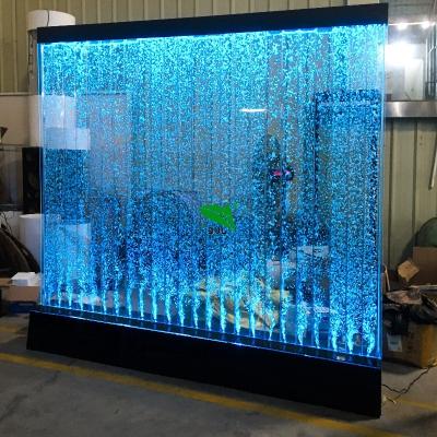 China Water bubble and colorful light home decoration led water bubble wall water feature screens and room dividers for sale