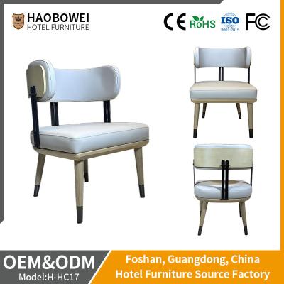 China Luxury Leather And Upholstered Hotel Dining Chair Furniture ODM for sale