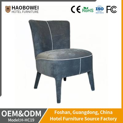 China Armless Grey Velvet Dining Chairs Hotel Hospitality Furniture Customized for sale