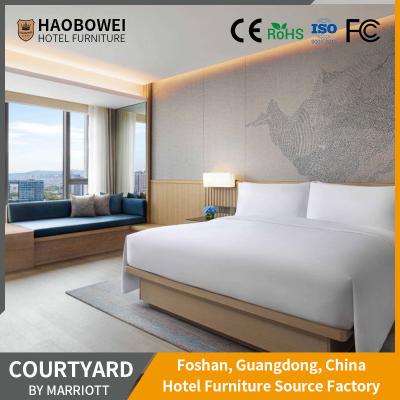 Chine Foshan 4 Star King Size Bedroom Set Marriott Hotel Furniture Bedroom For Customization à vendre