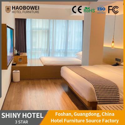 China Soft Package Modern Style Standard Double Bedroom For Resort Hotel Furniture for sale