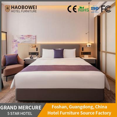 China GRAND MERCURE-SZ Ash Wood Frame King Size Bedroom Set 5 Star Hotel Source Furniture zu verkaufen