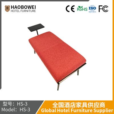 China Luxury Hotel Bedroom Furniture In Stainless Steel And Customized Fabric Sofa for sale