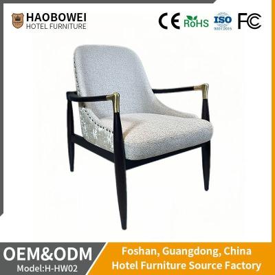 China                    Wholesale Leisure Solid Wood Fabric Hotel Furniture Home Living Room Lobby Chair              for sale