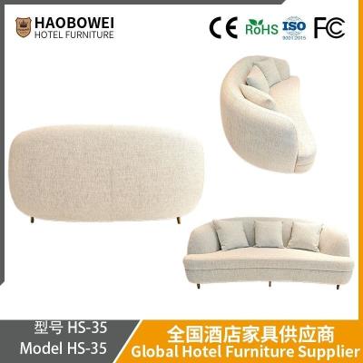 China Sofá de tejido minimalista italiano. Sofá de velero de tres plazas estilo crema blanca para el hogar. Sofá para casas de tamaño pequeño. en venta