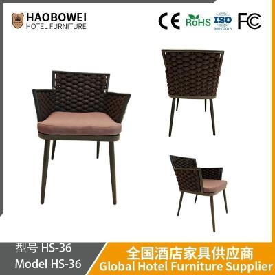 China Sofá exterior nórdico Sofá de jardín de teca de ratán Sofá de combinación Villa de ratán Sofá tejido al aire libre Muebles de jardín al aire libre en venta