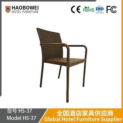 Chine Chaise en rotin extérieur Balcon extérieur Cour de terrasse Chaise tissée en rotin extérieur Jardin de loisirs Thé Restaurant Table et chaise à vendre