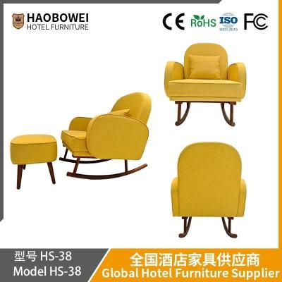 China Lazy Sofa For Lying And Sleeping Rocking Chair For Living Room Leisure Recliner For Bay Window And Balcony Single Sofa Chair With Footstool for sale