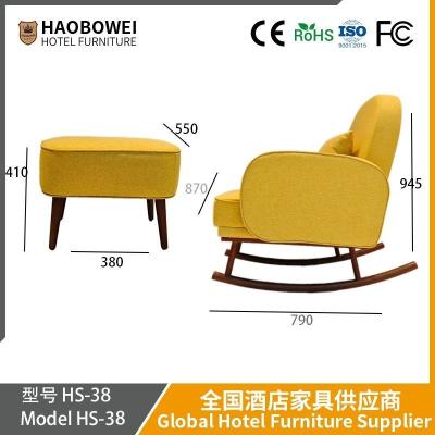 China Nordic Internet-Famous Leisure Rocking Chair Sofá preguiçoso para casa Sala de estar Balcão Quarto de dormir Single Rocking Chair Recliner com apoio de pés à venda