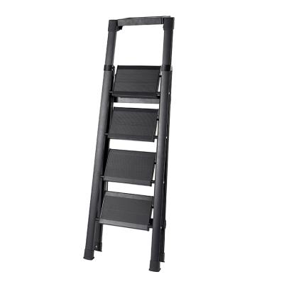 China Folding Ladders Black Plus Four Phase Workbench Aluminum Alloy Household Ladder For Decoration for sale