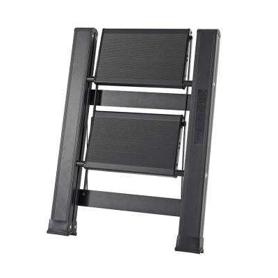 China Insulation Ladders Black Three Step Without Armrests Aluminum Household Ladder For Indoor Use for sale