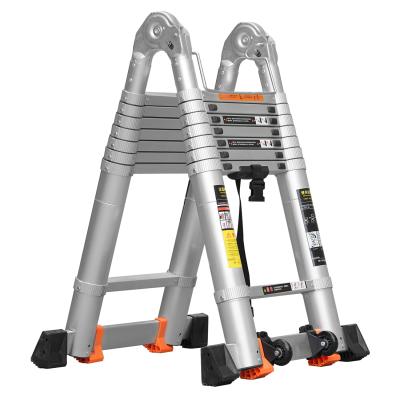 China Folding Ladder Household Telescopic Ladder Aluminum Alloy Engineering Rigid Corrosion-Proof Ladder for sale