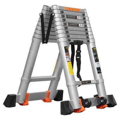 China Folding Ladders Engineering Aluminum Alloy Herringbone Folding Telescopic Ladders for sale