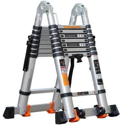 China Folding Ladders Double Sided Universal Aluminum Telescopic Super Carrier Ladder Compact Miter Ladder Portable Ladder for sale