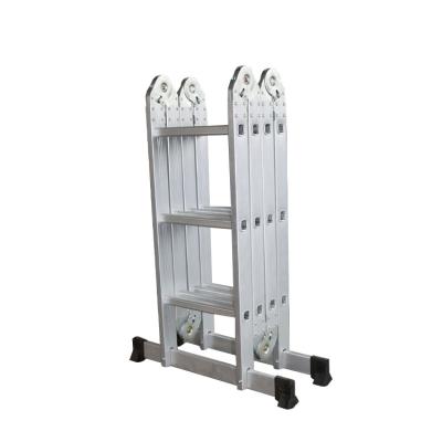 China Folding Ladders Midoli Aluminum 16 Step Folding Multifunctional Telescopic Ladder for sale