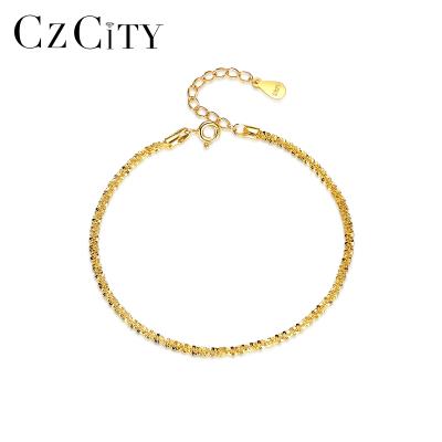 China CZCITY Fashion Romantic Christmas Star Girl Charm 925 Sterling Silver Unique Trending Woman Snake Bracelet 2021 for sale