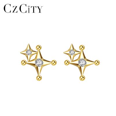 China CZCITY Mini Silver Child Girl Cute Star 925 Fashion Female Fashion Earring Mini Silver Stud New 2021 Latest for sale