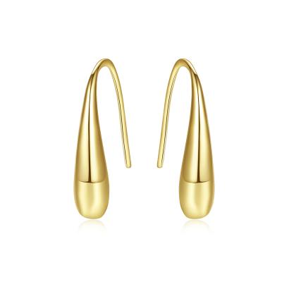 China New Fashion Jewely Romantic 925 Silver Women Earrings 14K Gold Plated Hook Drop Earrings For Christmas Gift for sale