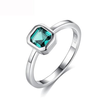 China Luxury New Arrival FASHIONABLE from CZCITY 925 Sterling Silver Rings Pave with Emerald Ring for Women Gifts for sale