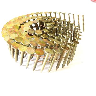 China Around 15 Degree Thread Screw Bright Coated Leg Vinyl-Coated Coil Paddle Nails for sale