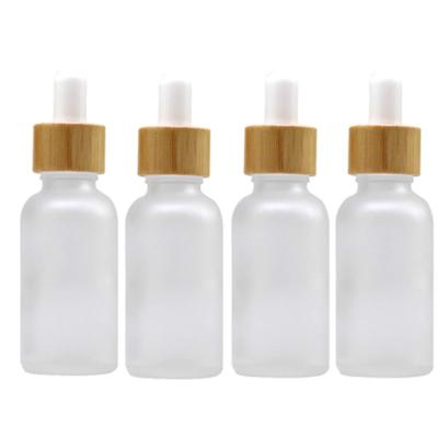 China Cheap price cosmetic gel 10ml 30ml 50ml 100ml empty essential oil dropper bottles with bamboo lid for sale