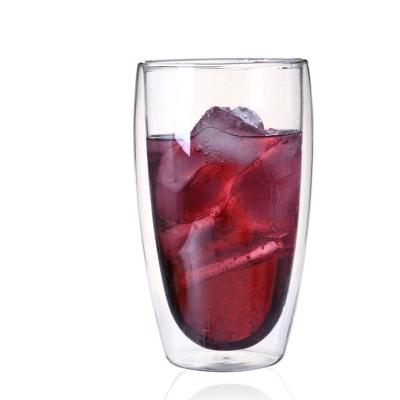 China Wholesale 80ml 150ml 250ml 350ml 450ml Borosilicate Double Wall Heat Resistant Glass Mug for sale