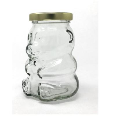 China 2021 New Promotion Bear 50/80/160/300ml Storage Casual Glass Jars With Screw Lid for sale