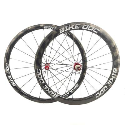 China Road Bikes BIKEDOC 700c Carbon Anvil Rims Straight R36 Traction Bicycle Wheel Rim Toray 800 Carbon Bike Wheelset for sale