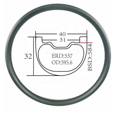 China DH MTB07 Down Hill Carbon MTB Rim 27.5er 580G Carbon MTB Rims 275 Chinese Rims 650B for sale