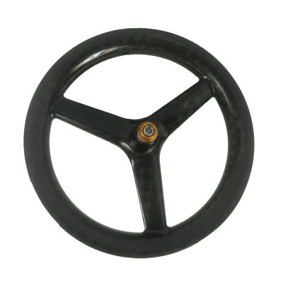 China Road Synergy 12 Inch BMX Balance Wheel Ply Carbon Wheel Tri Spoke Bicycle 12inch Wheelset for sale