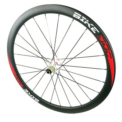 China Used Carbon Bicycle Wheels 38MM Carbon Wheelset Novatec Hub Road Disc Brake Carbon Bike Wheels for sale