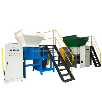 China High Capacity GL600 500kg/hr Two Shafts Bag Cutting Shredder Machine Strong Garment Shops Plastic Crusher Bag Crusher for sale